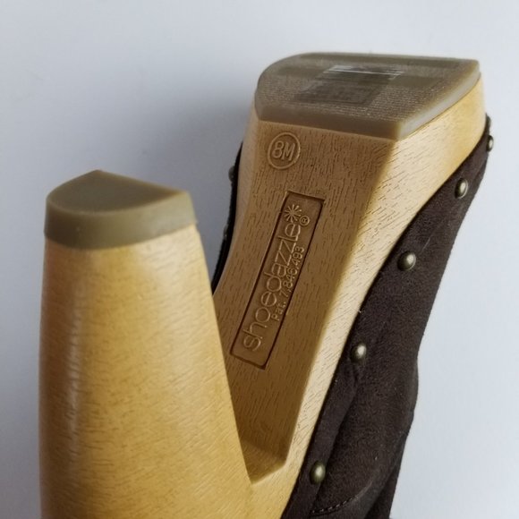 Chocolate Brown Knee High Block Heel Boots Size 8 - Picture 4 of 4